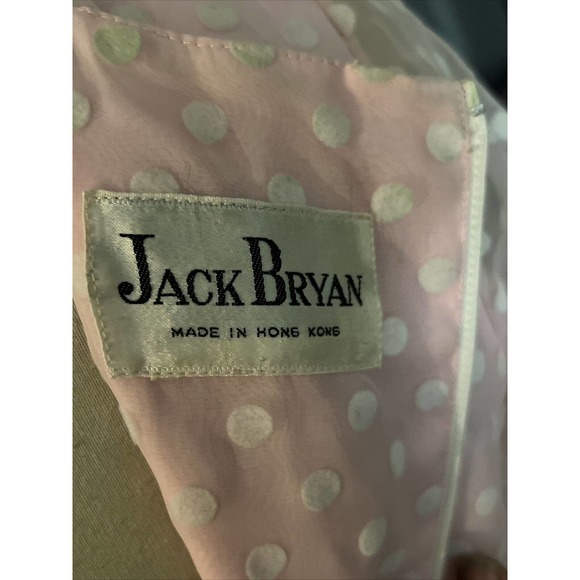 vintage jack Bryan sheer polka dot pink Prairie Maxi Dress Medium - Picture 9 of 9